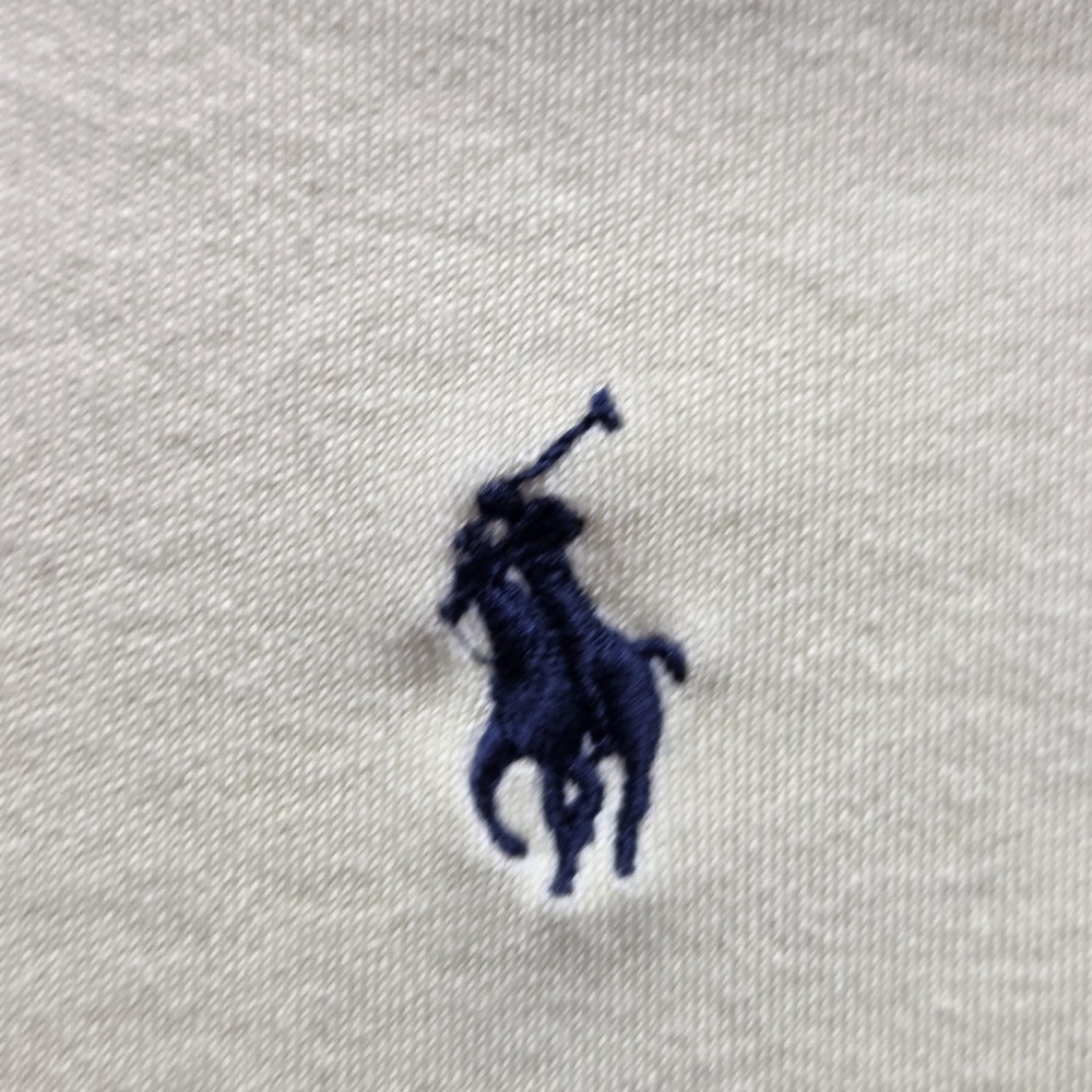 Polo By Ralph Lauren Polo Shirt Mens M Beige Solid Short Sleeve Cotton Knit Top - Picture 4 of 8